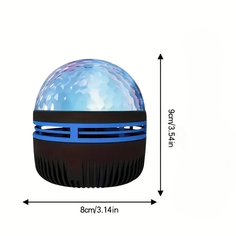 Galaxy Starry Projector LED Night Light Remote Control RGB Water Wave 7 Modes USB Plug-in Galaxy Lamp Bedroom Party Bar Decor