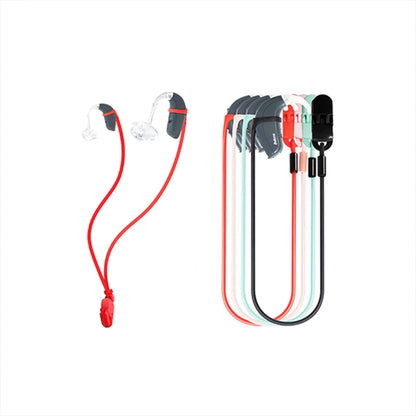 Anti Lost Rope Hearing Aid Adjustable Clips Rope Hearing Aid Clip Holder Hearing Aid Lanyard for Adults with Box 5 Colors