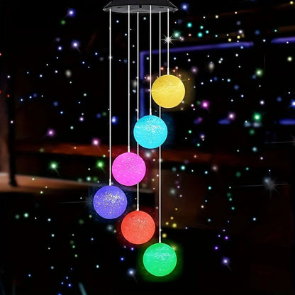 1Pc Outdoor Solar Garden Multi-color Wind Chime Lights North American Cardinals Butterfly Dragonfly Hummingbird and So On
