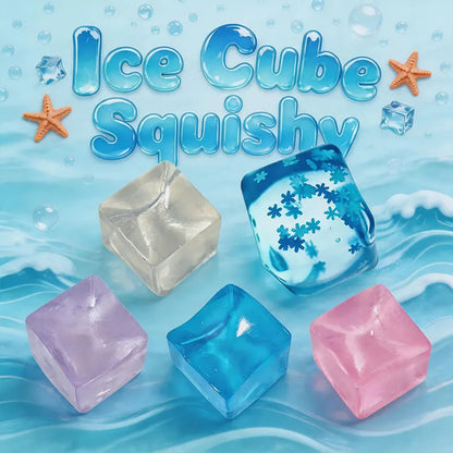 3/4.5/5.5CM Ice Cube Squishy Toy Stress Relieving Soft Touch Slow Rebound Stretch Squeeze Snowflake Ice Cube Xmas Gift for Adult