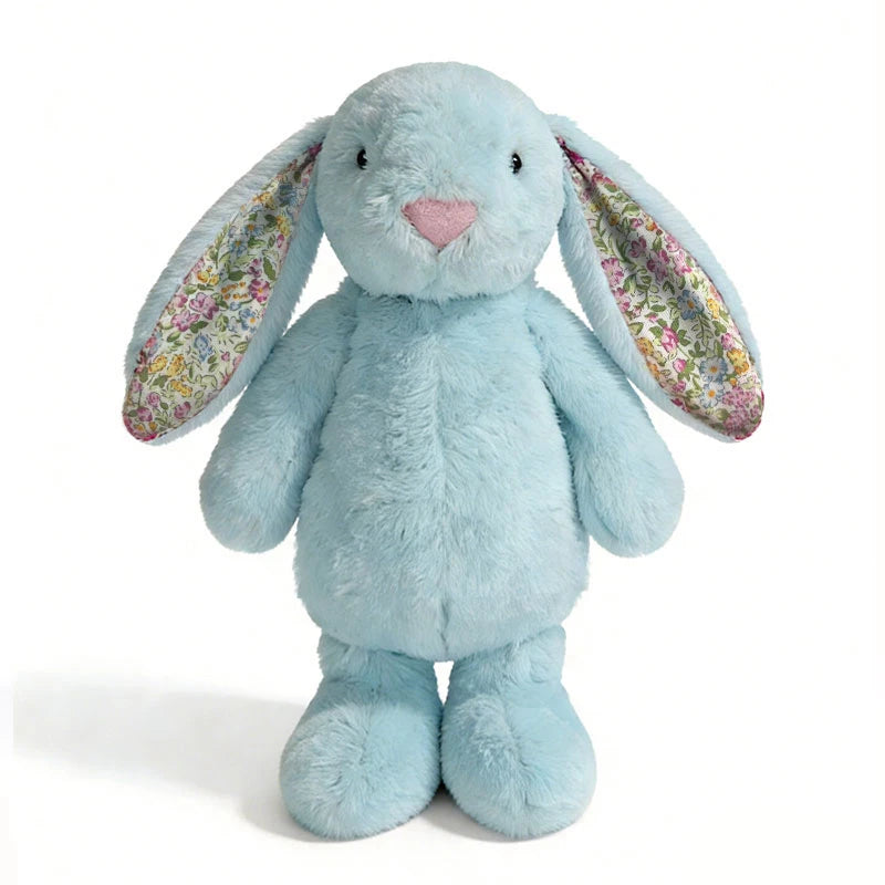 23cm Adorable Floral Bunny Plush Toy Huggable Soft Stuffed Rabbit Doll with Floral Ears Birthday Gift for Girl Plush Collectors