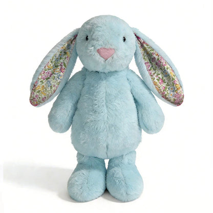 23cm Adorable Floral Bunny Plush Toy Huggable Soft Stuffed Rabbit Doll with Floral Ears Birthday Gift for Girl Plush Collectors