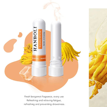 4Pcs Nasal Stick Boosts Focus Enhances Breathing Provides Fresh Sensation Aromatherapy Inhaler Prevent Drowsy Driving