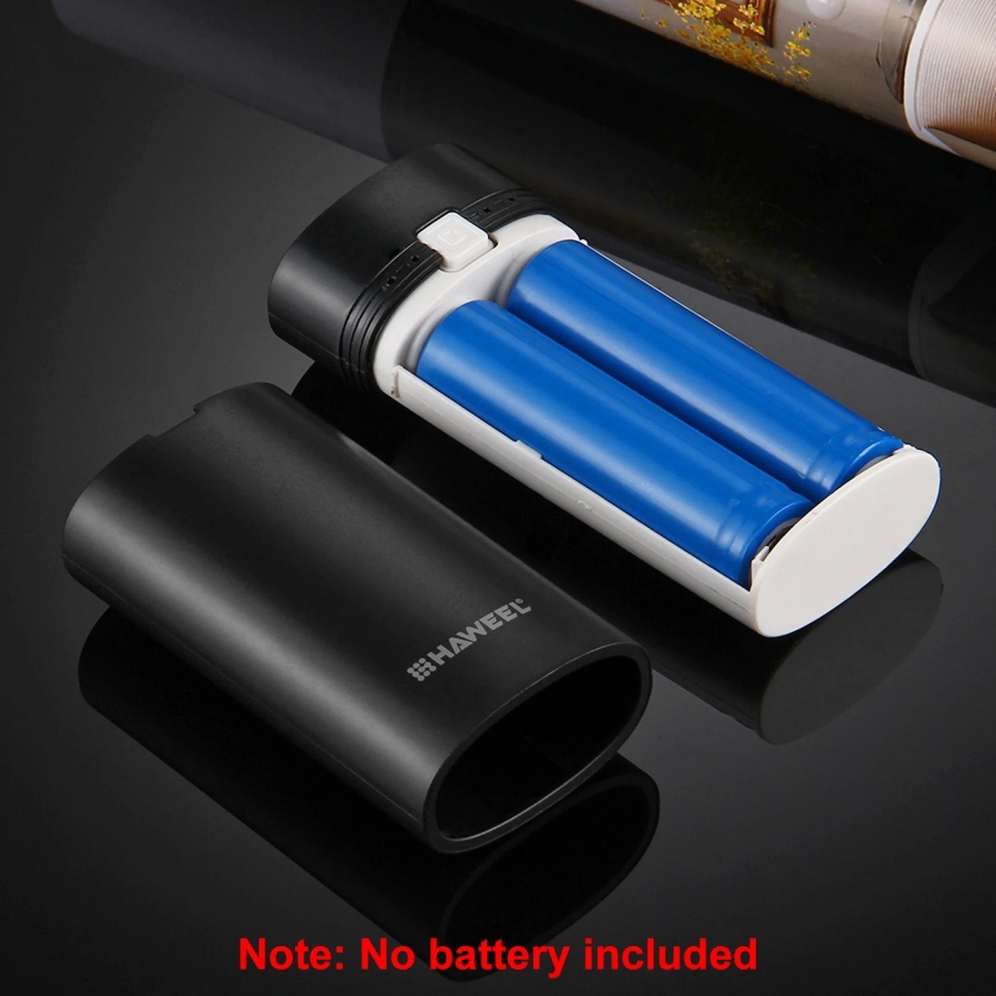 HAWEEL DIY 2x 18650 Battery (Not Included) 5600mAh Power Bank Shell Box with USB Output & Indicator Charging Box for Smartphone
