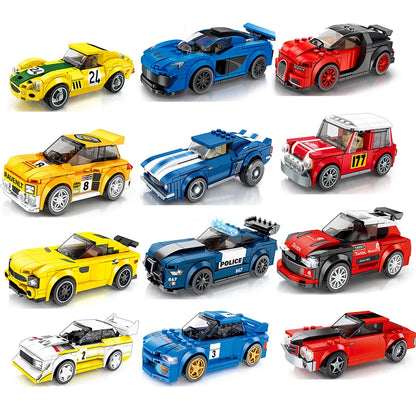 City Speed Racing MOC Car Sports Building Blocks Bricks Classic Rally sport Super Racer Vehicles Christmas gift Technical toys