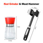 180ML Pepper Grinder Glass Spice Bottle Salt Pepper Mill Manual Spice Grinder Mill Household Kitchen Gadgets