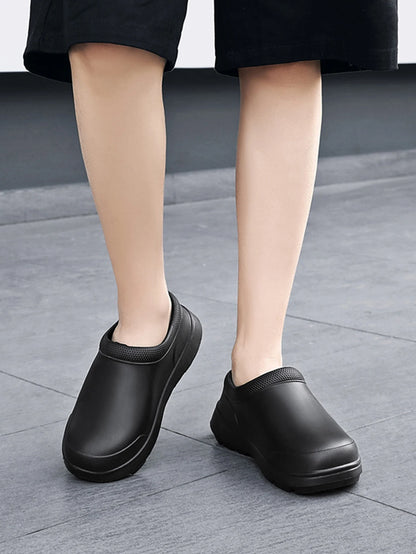 Men's New Vintage Style Casual Slip-On Shoes for Teenagers, Suitable for All Seasons, Waterproof, Ultra-Soft Eva One-Piece Molded Flat-Soled Splash-Proof Loafers, Fishing Shoes