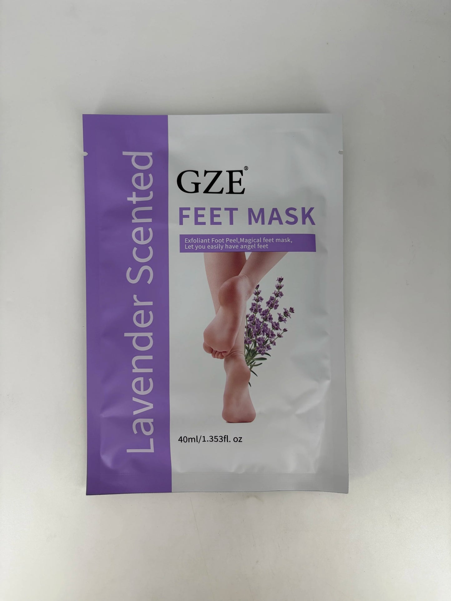 GZE Foot Peel Mask Skin Exfoliating Foot Masks for Dry, Rough Cracked Feet Heels, Callus, Dead Skin Remover - Feet Peeling Mask