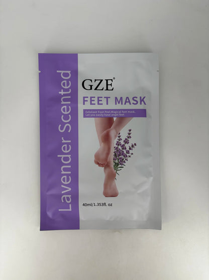 GZE Foot Peel Mask Skin Exfoliating Foot Masks for Dry, Rough Cracked Feet Heels, Callus, Dead Skin Remover - Feet Peeling Mask