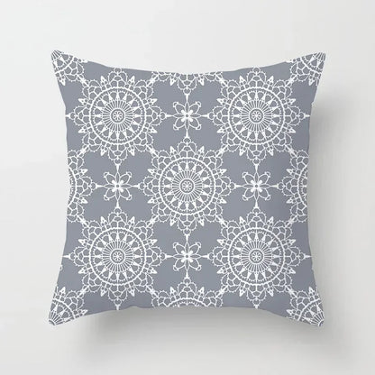 European Gray Pillowcase Geometric Pillow Cover Sofa Cushion Cover Garden Throw Pillows Hotel Outdoor Cushions car Chair 45X45cm