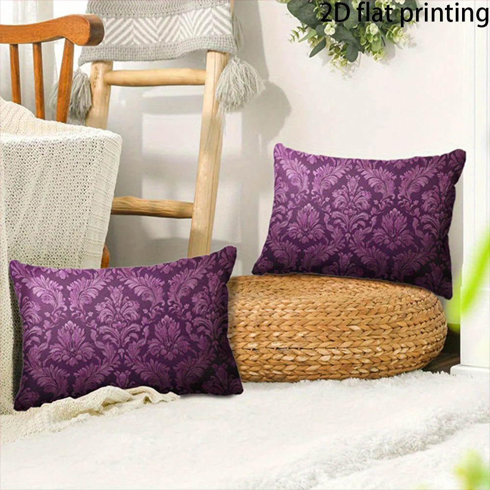 Two-piece suit Blue Floral Pillowcase for Bed , Used for sofas, chairs, cars, decorative cushion covers, pillowcases.