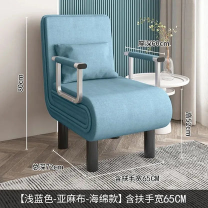 Folding Bed Sofa Bed Single Dual-Use Office Noon Break Bed Household Simple and Portable Small Foldable Recliner
