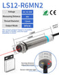 GTRIC Laser Photoelectric Sensor Retro-reflective M12 Series 10-30V NPN PNP Visible Spot 2mm Sensing Distance 6M Adjustable