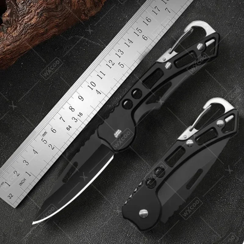 Stainless Steel Mini Pocket Knife Fruit Paring Knife with Non-slip Handle Multifunctional Folding Knife for Household Cooking