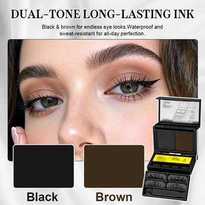 3in1 Portable Eye Makeup Kit For Women Waterproof Smudge Proof Lower Lash Stamp Mark Dotting Pen AndEyeliner