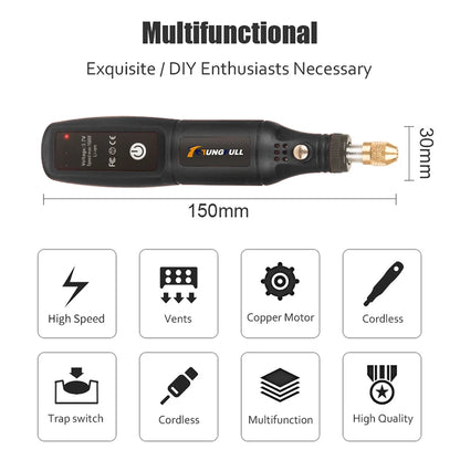 USB Engraving pen Mini Grinder Machine Rotary Tools Kit Rechargeable Dremel Tool Cordless Drill Mini Wireless Electric Drill