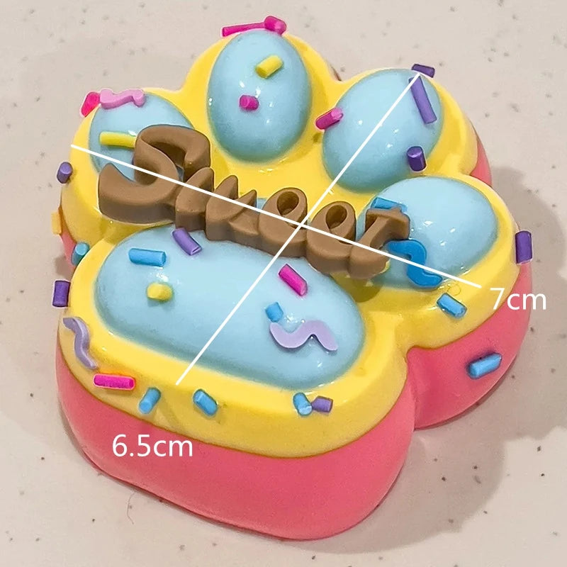 Taba Squishy Rainbow Cat Claw Squishy Fidget Toy Soft Cat Paw Slow Rebound Pinch Decompression Toys Adults Relief Squeeze Toys