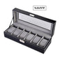 6/10/12Slots Gray Watch Boxes Watch Case with Large Glass Lid, Removable Watch Pillows, Watch Box Organizer, Gift for Loved Ones
