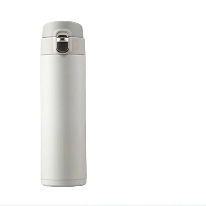 Creative Bullet Lid Thermos Cup, Simple Solid Color Direct Drinking Water Bottle, Durable Practical for Students School Use