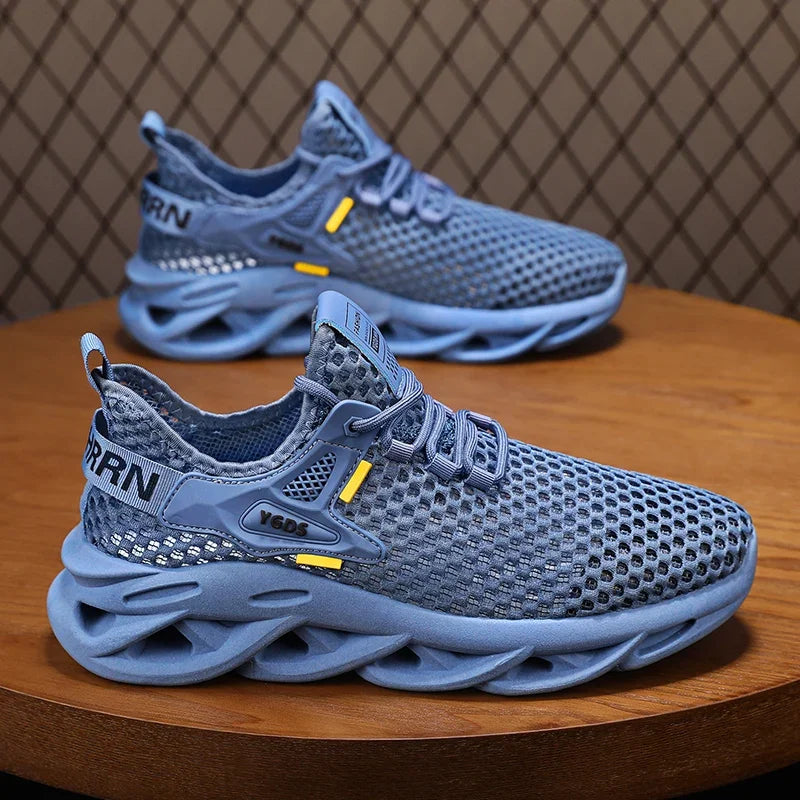 Breathable Mesh Summer Men Platform Sneakers Lightweight Casual Loafers Shoes for Running Tennis Hiking Outdoor Daily Wear
