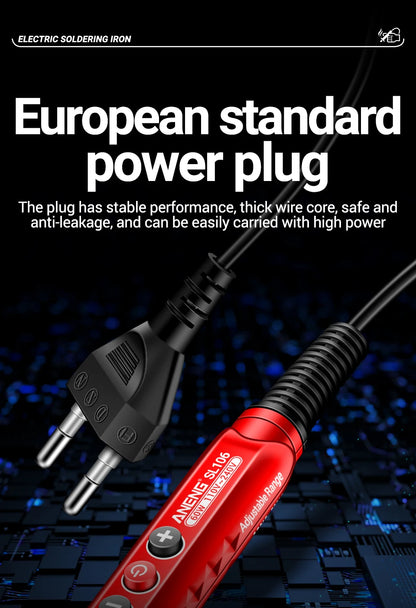 ANENG 60W Professional Electric Soldering Iron Adjustable Temperature SL106 EU/220V US/110V Welding Repair + M113 Multimeter Too