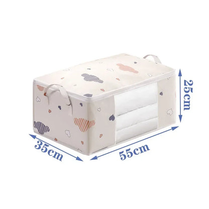 1pcs Quilt Storage Bag Dust-proof Wardrobe Quilt Clothes Organizer Household Blanket Zipper Sorting Bags Moving Bag Storage Bags