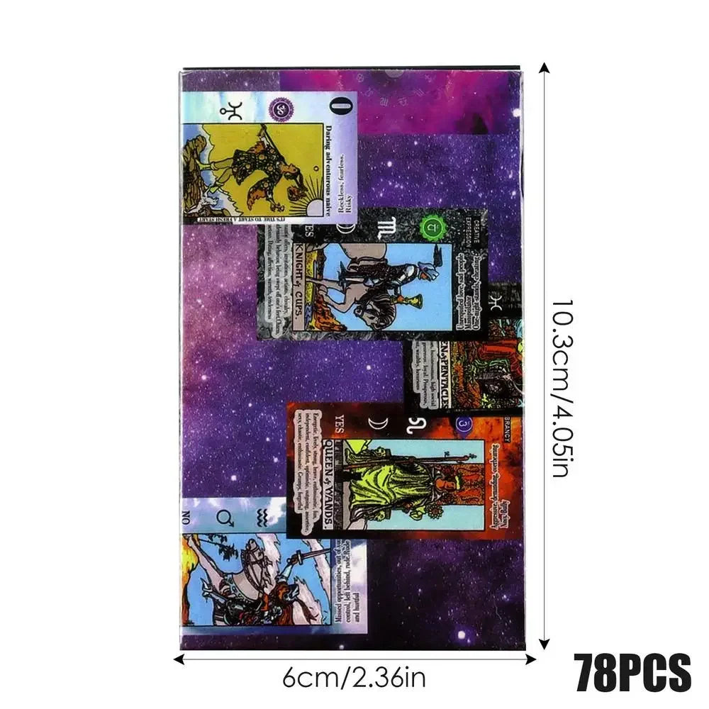 78pcs Learning Tarot Card Home Party Board Game Oracle Card Table Game Divination Tools Oracle Card Family Friend Table Game