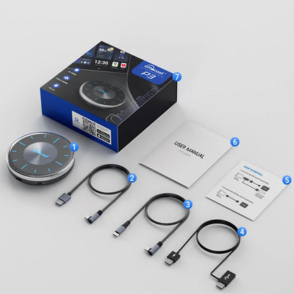 OTTOCAST P3 OttoAibox CarPlay AI Box Wireless Android Auto Smart TV Box Car Accessories for Benz Audi Kia Hyundai VW Toyota 2024