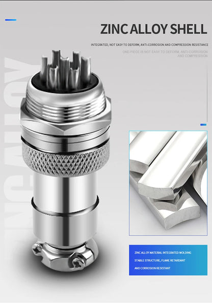 5pcs GX16 2/3/4/5/6/7/8/9/10Pin 16MM Male Female Circular Aviation Connector Plug Socket Screw Panel Mount Connector