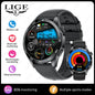 LIGE Micro Physical Examination ECG Smart Watch Men Bluetooth Call Heart Rate Blood Pressure Oxygen Health Smartwatch 2025 New