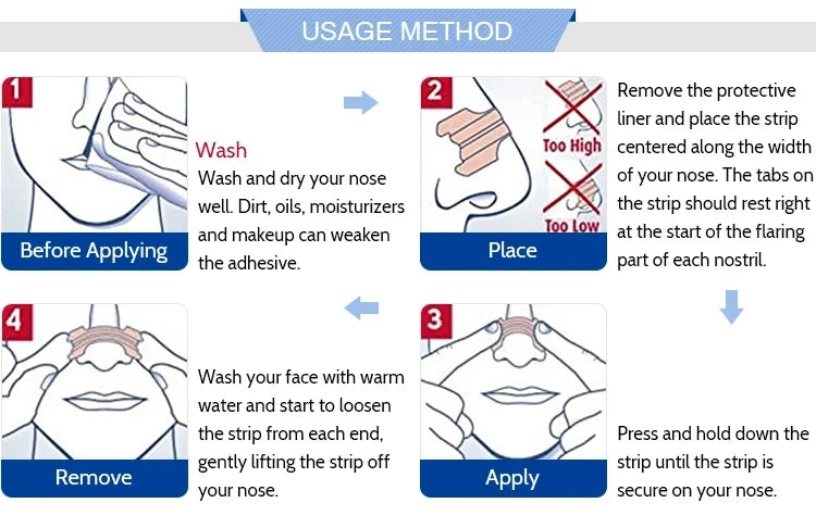 Improve Breath Nasal Strips Snoring Help Breathe Better Easy Right Snore Breathe Anti Nose Patch Sleep Aid Pad