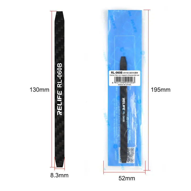 RELIFE RL-060B Carbon Fiber Disassembly Crowbar for Mobile Phone Laptop Maintenance  Non-magnetic LCD Screen Dismantling Tool