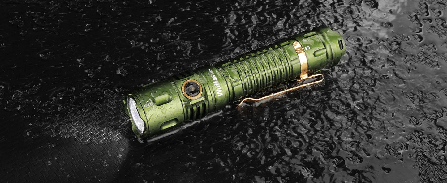 Wurkkos TD04 21700 EDC Self Defense Tactical Flashlight  Powerful 3000LM Rechargeable Torch XHP50D HI LED Lamp IP68 Dual Switch