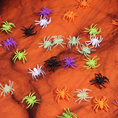 100pcs/50pcs Plastic Halloween Spider Decorations Perfect for Creating A Haunting Atmosphere Christmas and Halloween Decorations