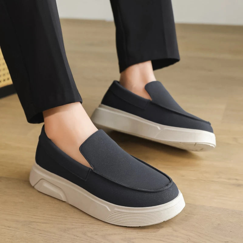 New Designer Business Commute Men's Slip On Loafers Comfortable Shoes Fashion Sneakers Daily Preppy Casual Suede Leather Shoes