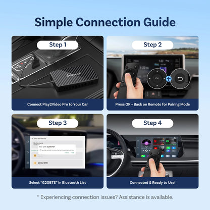 Ottocast Play2Video Pro 2026 Wireless Android Auto & CarPlay AI Box In-Car Video Streaming YouTube Netflix IPTV USB Plug & Play