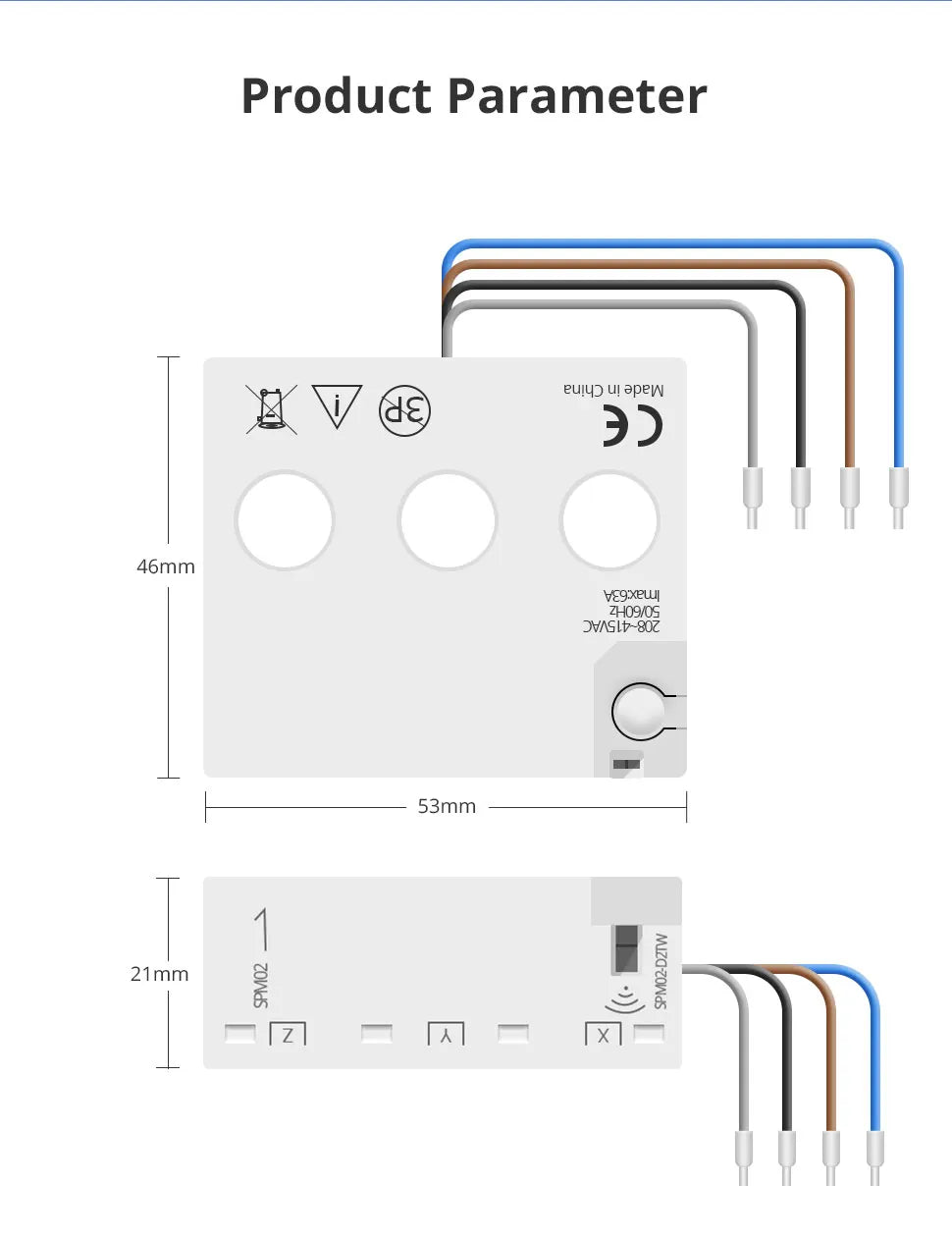 Zemismart 120A Zigbee WiFi 3 Phase Energy Meter Smart Din-rail Power Monitor Withdrawable Split-core CTs Works with Tuya App