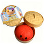 Colorful Dumpling Squishes Stress Balls Fidget Sensory Toys Simulation Food Squishies Bun with Steamer Squeeze Dough Ball Gifts