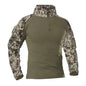 Men's Outdoor Tactical Hiking T-Shirts,Hunting Camouflage Long Sleeve Hunting Climbing Shirt,Male Breathable Sport Clothes