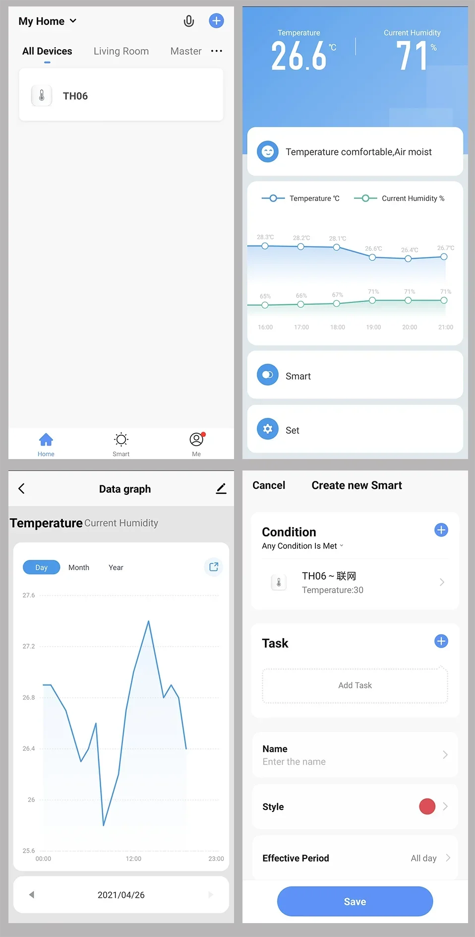 Tuya Zigbee 3.0 Temperature Humidity Sensor Mini Thermometer APP Remote Control WorkWith Yandex ZHA Zigbee2MQTT SmartLife Alexa