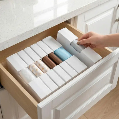 Kitchen Trash Bag Holder Large Capacity Plastic Bag Dispenser for Gloves and Garbage Bags Home Storage Container