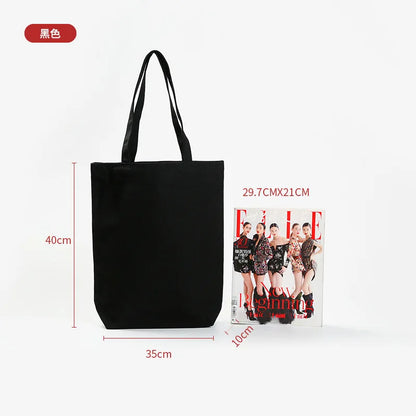 Wholesale 50pcs/Lot Reusable Canvas Tote Bags Custom Logo Shopping Bags Bulk Promotional Eco-Friendly Cotton Grocery Bags