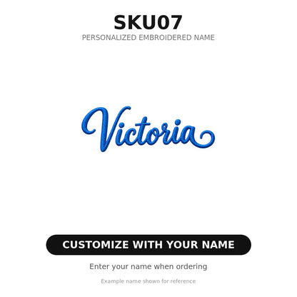 4.5cm Custom Name Embroidery Patch Sew‑on Only Personalized Name Applique for Kids Backpack Jacket Clothing DIY Decor