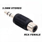 5pcs 6.35/6.5mm Male to 3.5mm Audio Stereo Mono Jack Female To Male Audio Jack Connector Adapter Converter Speaker