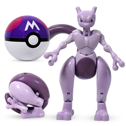Pokemon Figure Pokeball Poke Ball Venusaur Charizard Gyarados Pikachu Mewtwo Gengar Blastoise Mew Eevee Box Elf for Kid Toy Gift