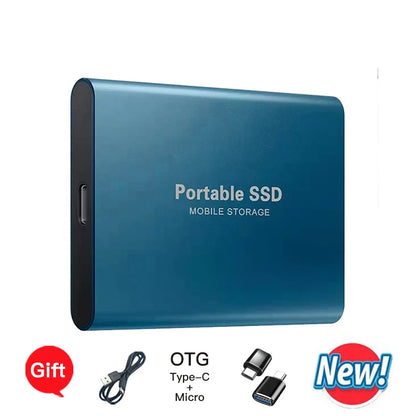 Large Capacity External SSD 2TB/4TB/128TB Type-C USB3.2 Portable Solid Disk Fast Transfer for Mac Desktop PC