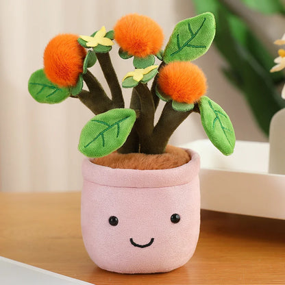 Green Plant Potted Plants Lily Flowers Strawberries Lotus Flowers Persimmons Morning Glory Ornament Soft Birthday Gifts Decor