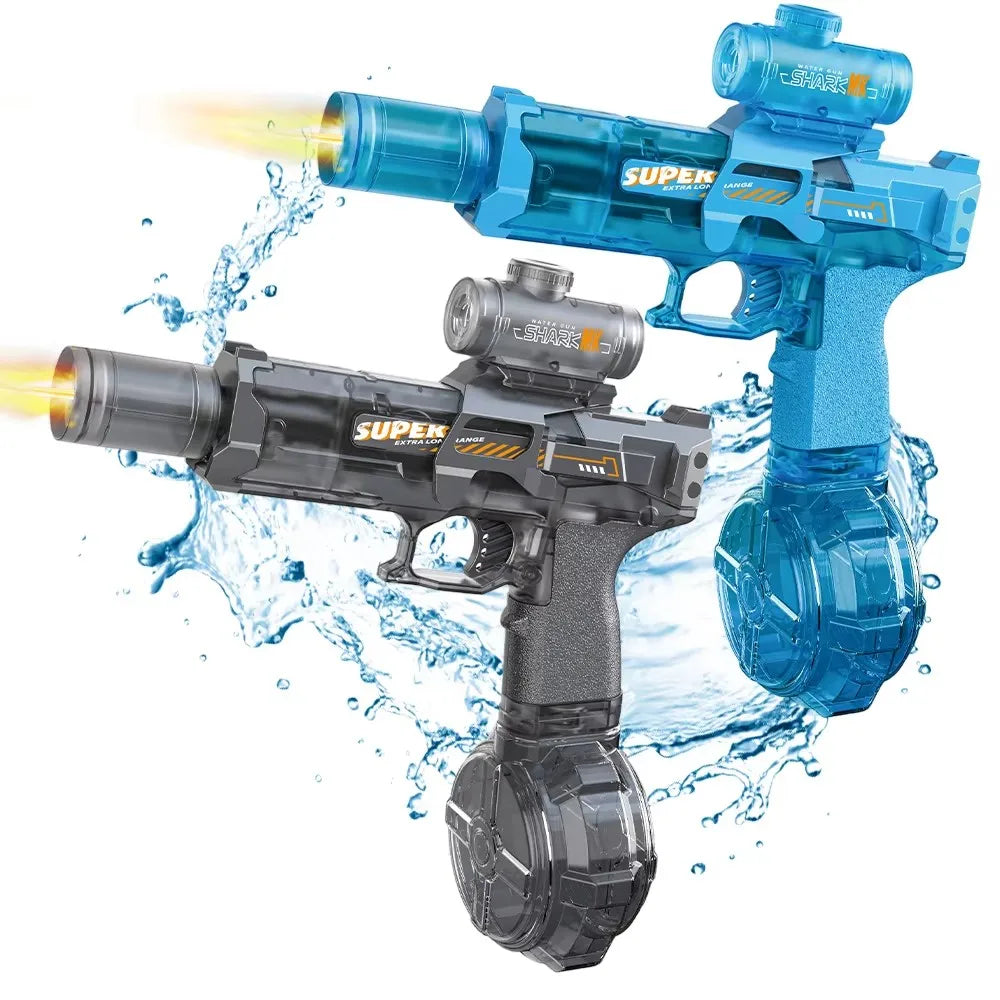 Fun electric pulse water gun, simulated flame sensing light, fully automatic toy water gun, adult outdoor beach toy