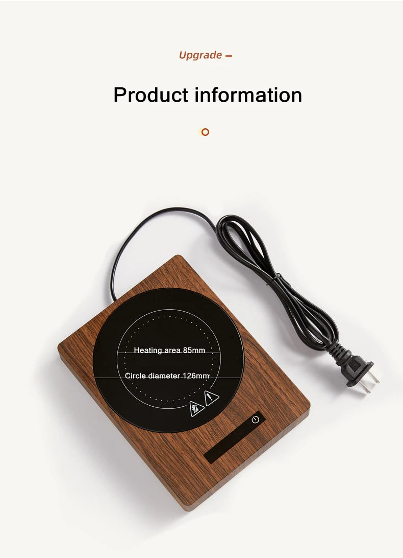 100°C Cup Heater Mug Warmer Hot Tea Makers Automatic Warmer Coaster 5 Gear Temperature Cup Heaters Coffee Milk Tea Heating Pad