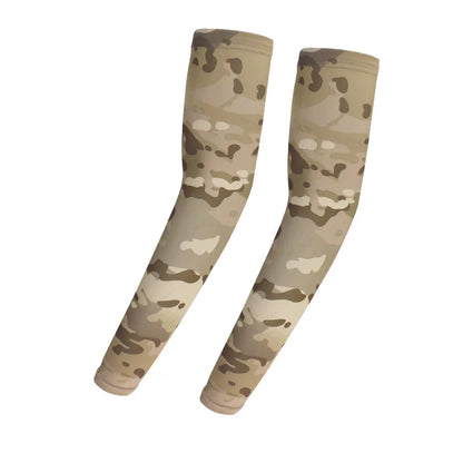 Cooling Arm Sleeves Tactical Camo Sun Protection Breathable Ice Silk UV Guard